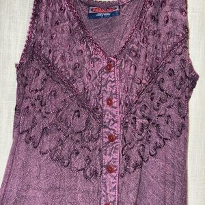 Elegant Purple Sleeveless Dress